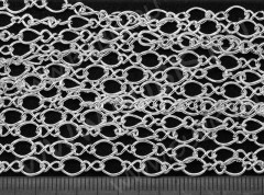 Цепочка I057 звенья 7*5мм и 6,5*3,5мм серебристая (Iron) (50см)