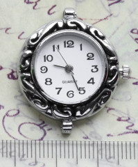 Заготовка для часов 058 31*27*7мм античное серебро+белый