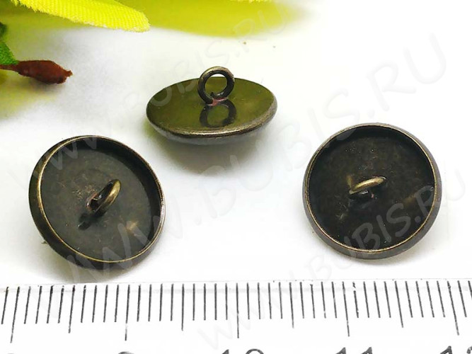 Концевик 066 крышка коннектор с сеттингом 12мм 13,5*13,5*8,5мм античная бронза (Brass)