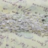Купить Цепочка I001 с узором звено 7*4,5мм серебристая (Iron) (50см) с доставкой по России