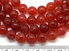 (ОПТ) Бусина округлая 12мм Сердолик натуральный (камни) (НИТЬ)