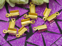 (ОПТ) Зажимы №02 12*4*4мм золотистые (Iron) (500шт)