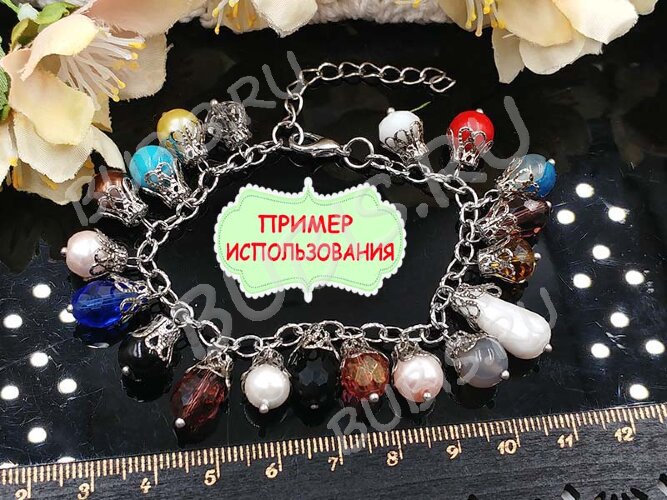 (СКИДКИ!!!) Бусина Капля гранёная 12*8*8мм т.голубая прозрачная (имитация Сваровски) (10шт.)