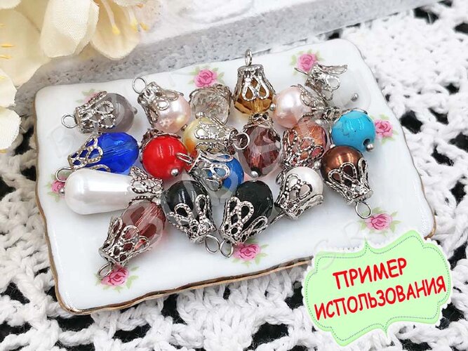 (СКИДКИ!!!) Бусина Капля гранёная 12*8*8мм т.голубая прозрачная (имитация Сваровски) (10шт.)