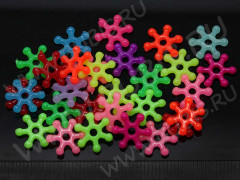 (ОПТ) Рондели 046 10*10*2,5мм МИКС ярких цветов (акрил) (100шт.)