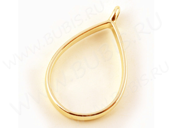 Подвеска Рамка 03 Капля 34*20,5*5,9мм золотистая (литьё)