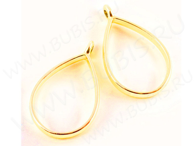 Подвеска Рамка 03 Капля 34*20,5*5,9мм золотистая (литьё)