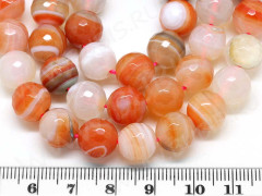 (ОПТ) Бусина округлая ГРАНЁНАЯ 10мм Сардоникс (камни) (НИТЬ)