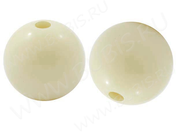 Бусина Округлая 20 Шар 20мм бежевый айвори глянцевый непрозрачный (акрил)