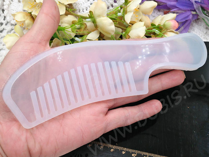 Молд 121 для эпоксидной смолы 180*51*6мм Расчёска с ручкой (силикон)
