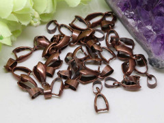 (СКИДКИ!!!) Держатель кулона 025 гладкий с пробой 18KGP 20*7*4мм античная медь (Brass) (10шт.)