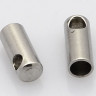 Купить Концевик 119 6,5*2,5*2,5мм для шнура до 2мм цвет платины (Хирургическая сталь)(10шт) с доставкой по России