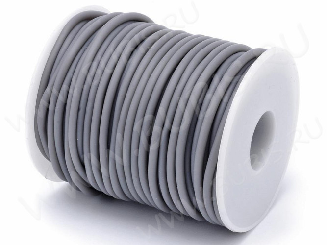 (СКИДКИ!!!) Полиуретановый шнур 13-К 3мм ПОЛЫЙ матовый серый (катушка ок.25м)