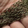 Купить Цепочка I127 с узором звено 11*7мм античная бронза (Iron) (50см) с доставкой по России