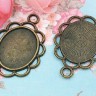 Подвеска-сеттинг Овал 02 (сеттинг 17*13мм) 29*20*2мм античная бронза (литьё) Купить Подвеска-сеттинг Овал 02 (сеттинг 17*13мм) 29*20*2мм античная бронза (литьё) с доставкой по России