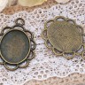 Подвеска-сеттинг Овал 02 (сеттинг 17*13мм) 29*20*2мм античная бронза (литьё) Купить Подвеска-сеттинг Овал 02 (сеттинг 17*13мм) 29*20*2мм античная бронза (литьё) с доставкой по России