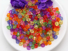 Бусины акриловые Биконусы 5мм микс прозрачные (акрил) (50шт.)