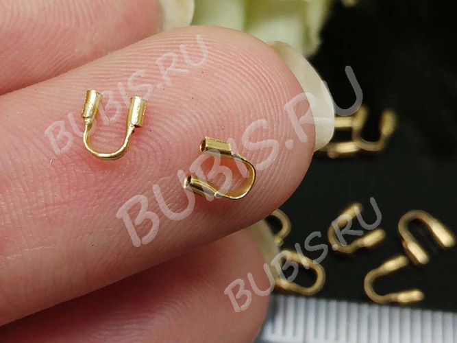 Защита ланки 01 протектор от перетирания нити и лески 4*5*1мм латунь (Brass) (50шт.)