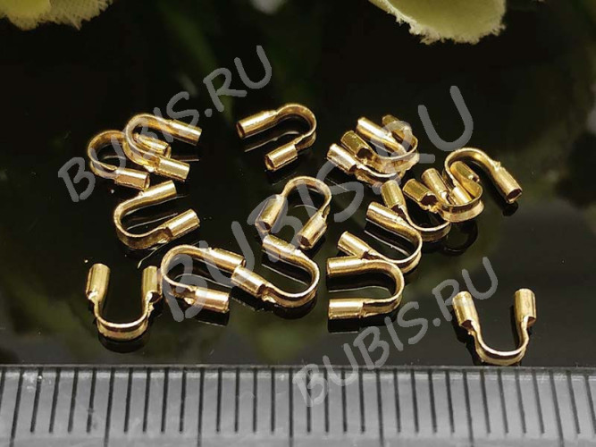 Защита ланки 01 протектор от перетирания нити и лески 4*5*1мм латунь (Brass) (50шт.)
