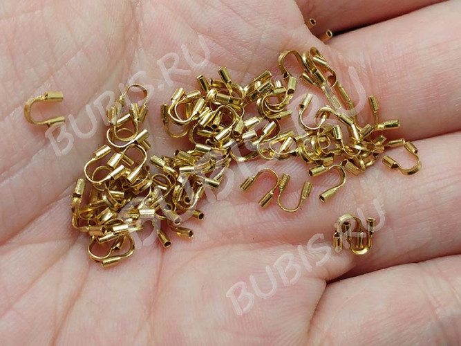 Защита ланки 01 протектор от перетирания нити и лески 4*5*1мм латунь (Brass) (50шт.)