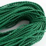 Купить Шнур кожаный 05 кожзам плетёный круглый 3мм зеленый (1м) с доставкой по России
