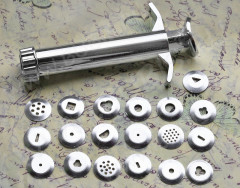 Экструдер 02 (шприц) металлический + 19 дисков 98*55*19мм цвет платины (инструменты для бижутерии)