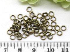 (СКИДКИ!!!) Колечки двойной крутки 4мм античная бронза (Iron) (100шт.)