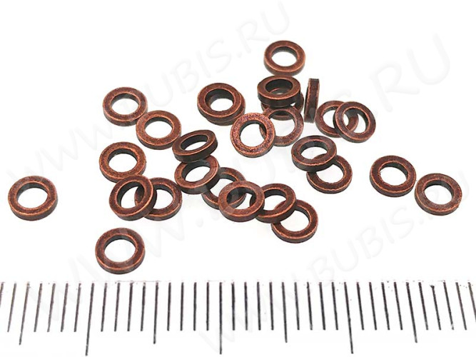 Кольцо декоративное 17 Ронделька плоская 4*4*0,9мм античная медь (Brass) (20шт.)