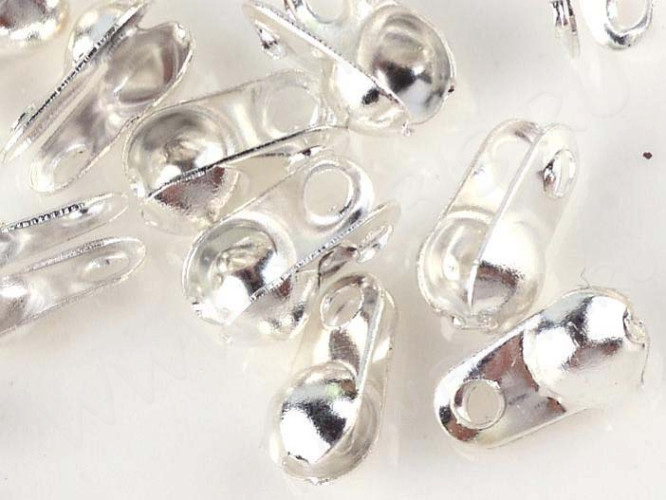 Зажимы №38 Калотты Концевики 6,3*3,6мм цвет платины (Iron) (100шт)