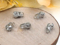 Зажимы №38 Калотты Концевики 6,3*3,6мм цвет платины (Iron) (100шт)