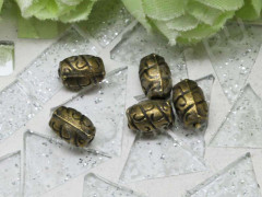 (СКИДКИ!!!) Бусина 136 Бочонок 21 с крючочками 7,3*5*5мм античная бронза (литьё) (10шт.)