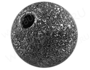 (СКИДКИ!!!) Бусина Шарик металлический "сахарный" 10мм черный никель (Brass) (10шт)