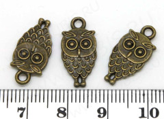 Подвеска Сова 26 двусторонняя 18*9*2,5мм античная бронза (литьё)