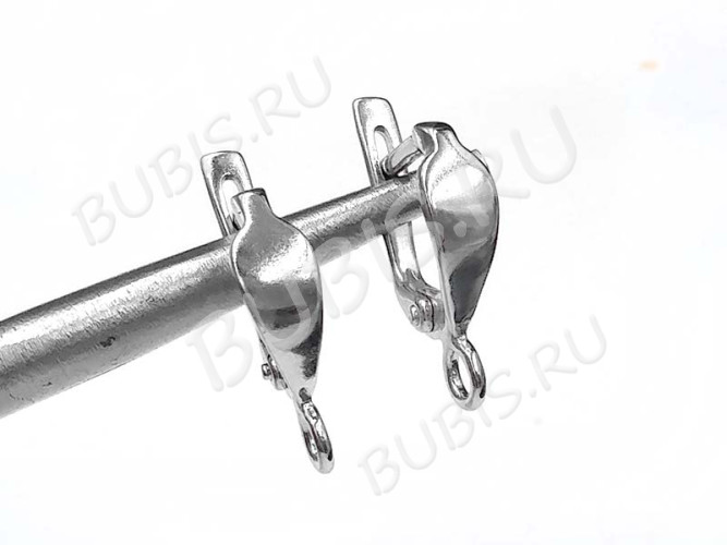 Швензы с английским замком №107 Капля 19,5*10*4,5мм цвет платины (Brass с родированием) (1 пара)