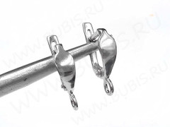 Швензы с английским замком №107 Капля 19,5*10*4,5мм цвет платины (Brass с родированием) (1 пара)