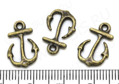 Подвеска Якорь 04 3D 16,5*10*2,5мм античная бронза (литьё)