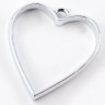 Подвеска Рамка 09 Сердце 34*30*3,7мм цвет платины (литьё) Купить Подвеска Рамка 09 Сердце 34*30*3,7мм цвет платины (литьё) с доставкой по России