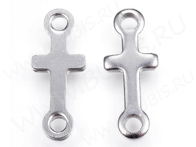 331 Коннектор Крест 18*7*1,4мм цвет платины (Хирургическая Сталь)