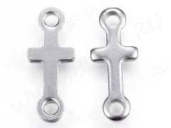 331 Коннектор Крест 18*7*1,4мм цвет платины (Хирургическая Сталь)