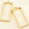 Купить Подвеска Рамка 05 Прямоугольник 49*20*3,6мм золотистая (литьё) с доставкой по России