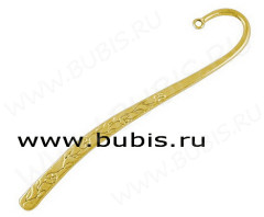 Основа (заготовка) для закладки 07 с узором Розы 12,2*2,4см античное золото (литьё)