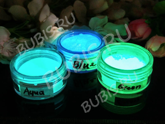 Люминофор 03 Bubis Crafts порошок GREEN зелёное свечение (10г)