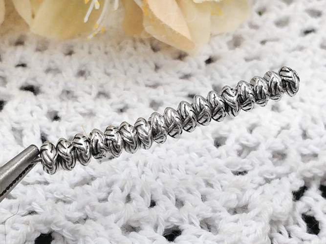 Рондели 086 Узел 6*6*3мм античное серебро (литьё) (10шт.)