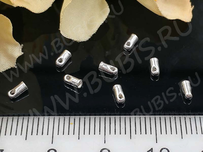 Концевик 005 4*1,8(1,2)мм серебристый (Brass) (10шт.)