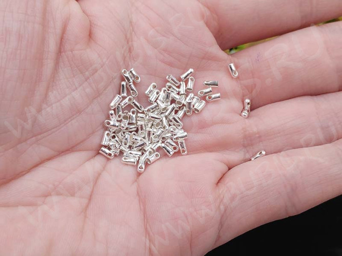 Концевик 005 4*1,8(1,2)мм серебристый (Brass) (10шт.)