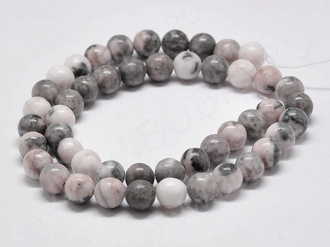 (ОПТ) Бусина округлая 8мм Яшма Зебра (камни) (НИТЬ) 