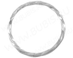 Бусина Рамка Круг 01 витой 21,3*31,3*2мм серебристый (литьё)