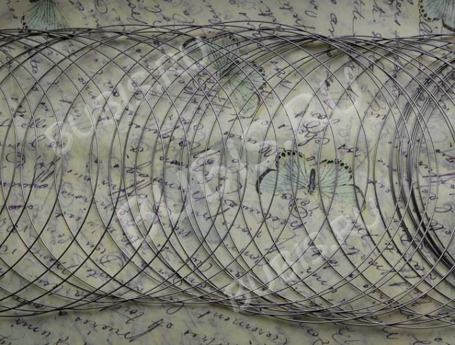 Мемори проволока - пружина - основа для колье 115*0,6мм черный никель (10 витков)