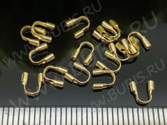 Защита ланки или нити от перетирания 4*5*1мм латунь (Brass) (10шт.)