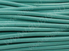 Шнур кожаный 02 воловья кожа 1,5мм круглый светло-бирюзовый (1м)